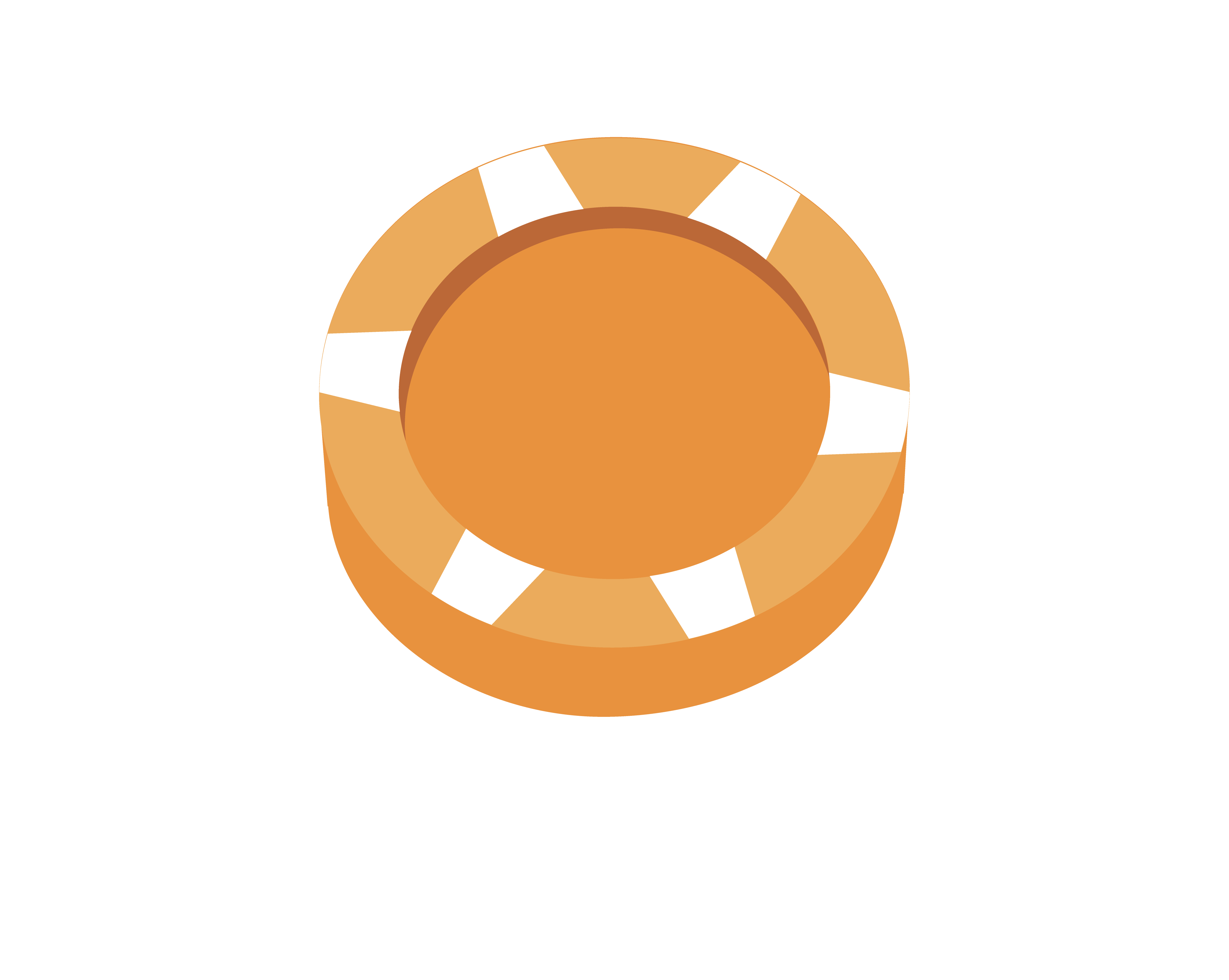 orange poker chip