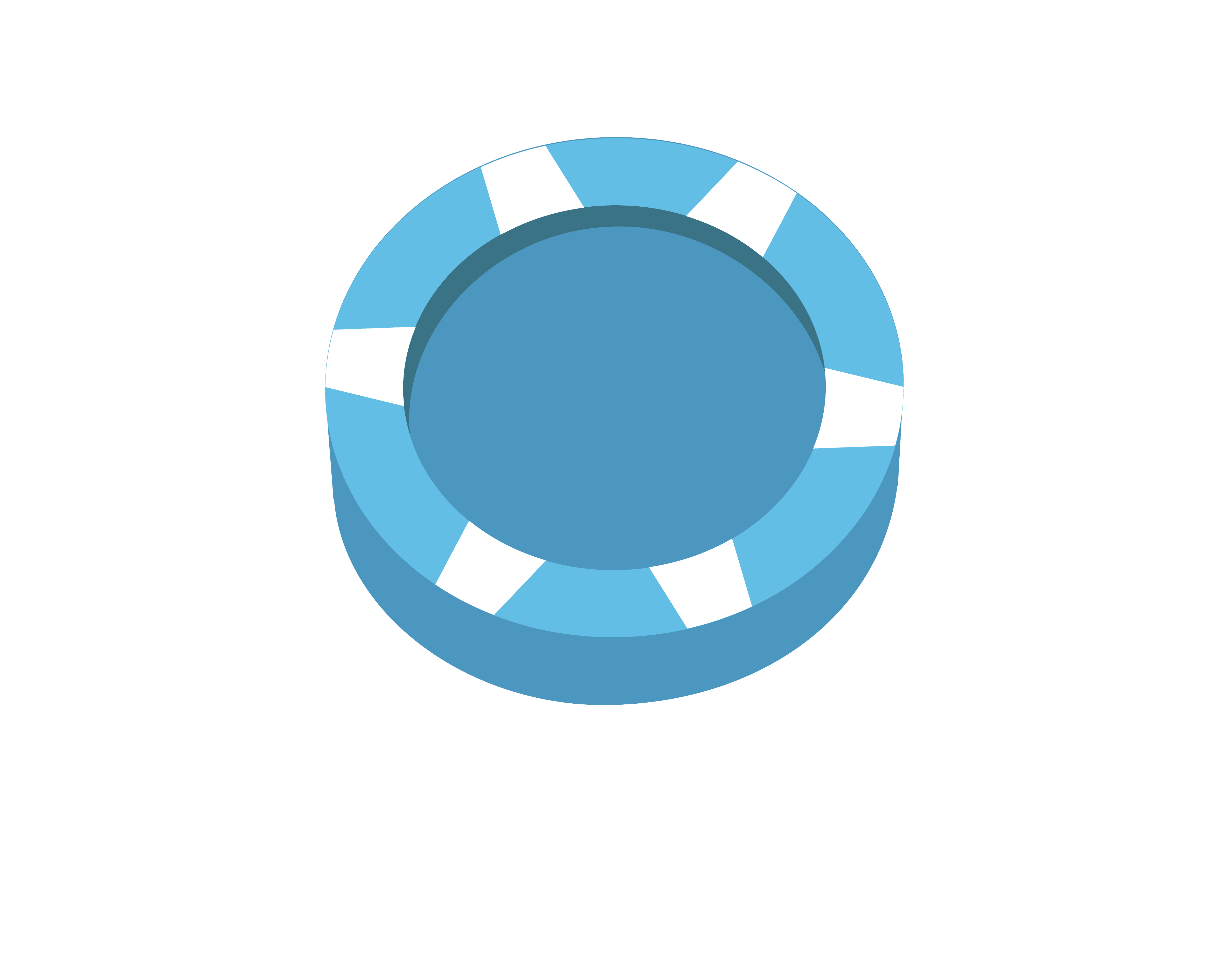 blue poker chip