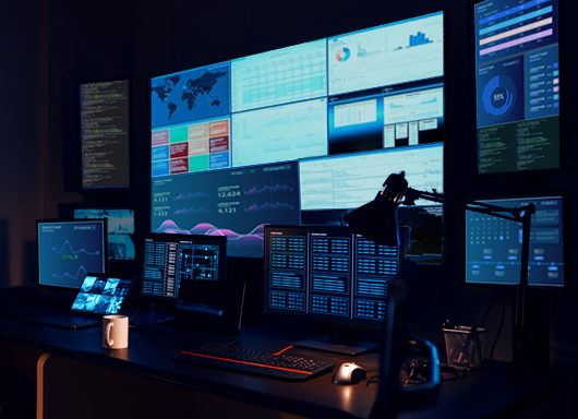 Network Security Center monitoring station.