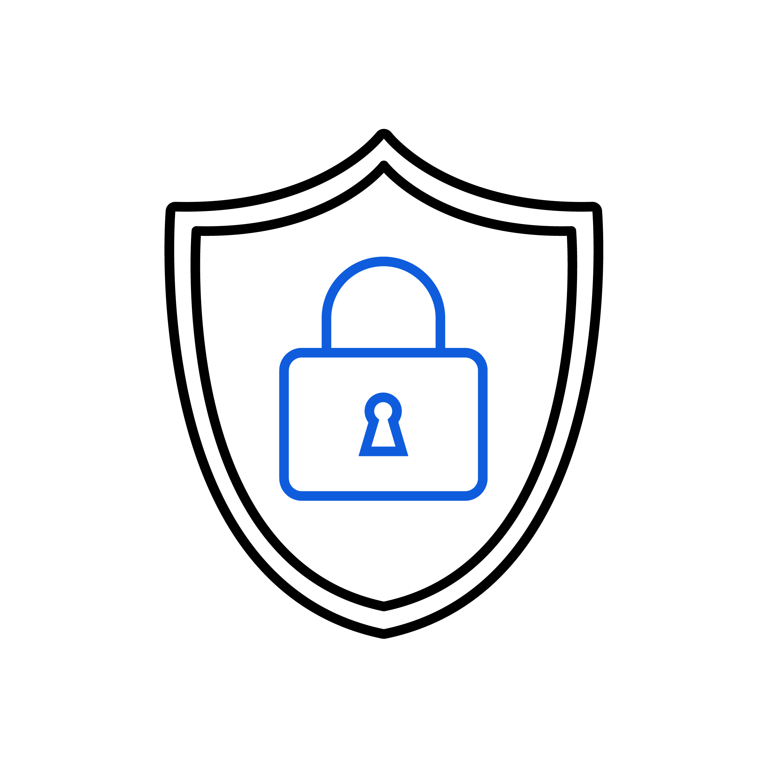 Lock and shield security icon