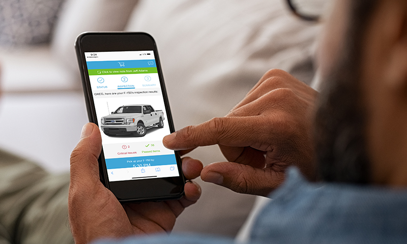 eApproval dealership software on Phone