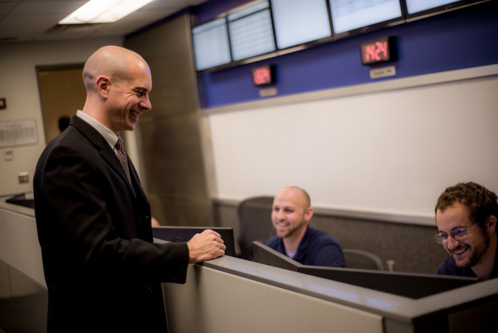 Pictured: Clint visits the Network Operations Center (NOC), part of Reynolds' state-of-the-art data center at Headquarters