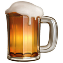 Foaming beer mug emoji