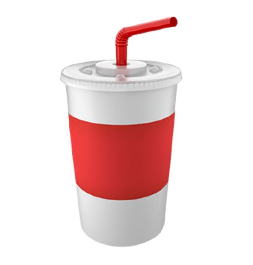 red and white soda emoji