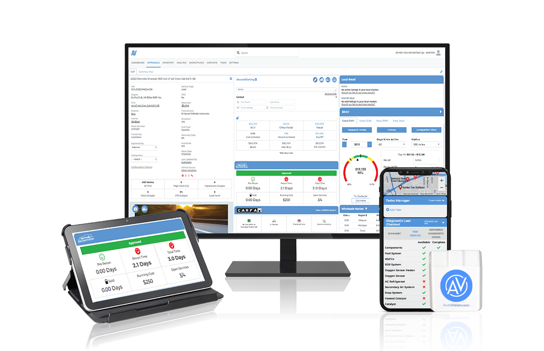 AutoVision platform for dealership vehicle management software