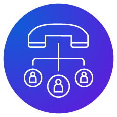 Call Routing Icon - purple