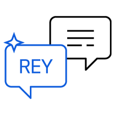 Icon of Rey AI chat bubbles