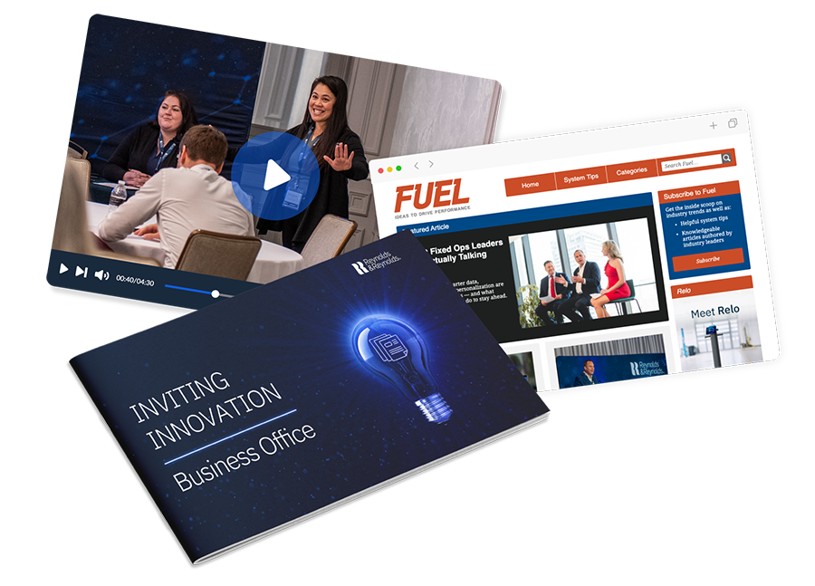 Inviting Innovation eBook Cover, breakout session video thumbnail, and FUEL blog