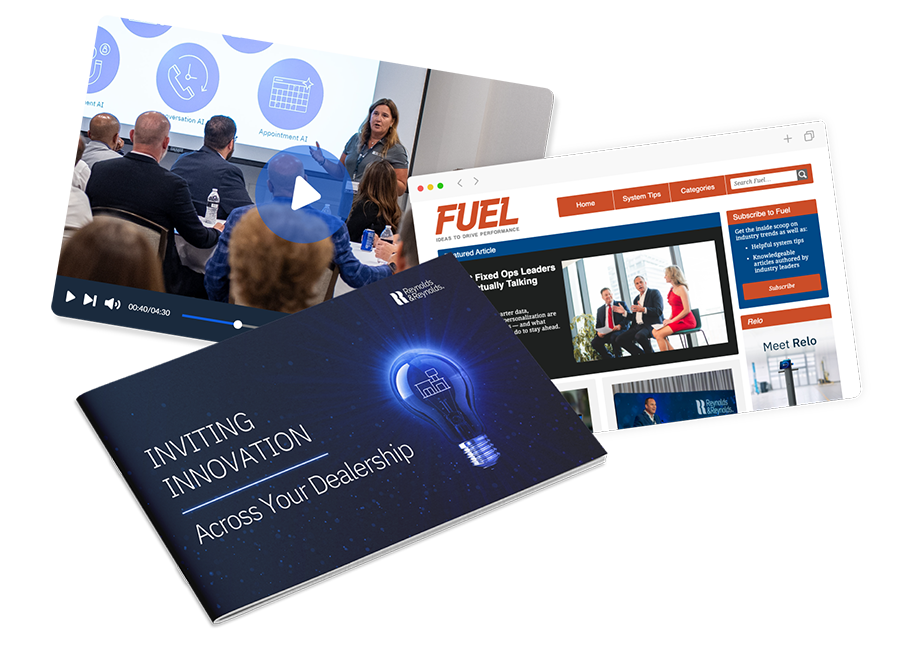 Inviting Innovation eBook Cover, breakout session video thumbnail, and FUEL blog