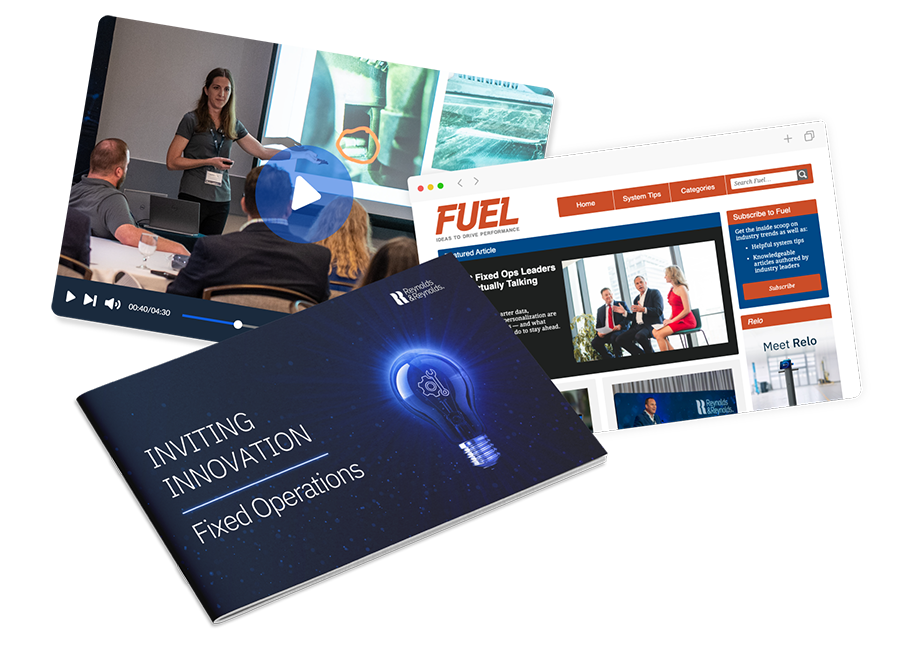 Inviting Innovation eBook Cover, breakout session video thumbnail, and FUEL blog