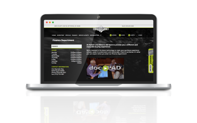 docuPAD Information on Laptop